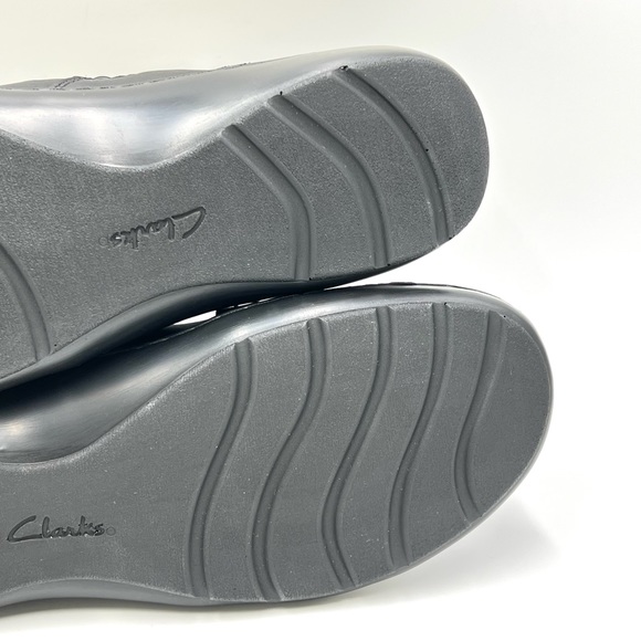 Clarks‎ Womens Size 9.5 Cora Braidshoe Black Leather Comfort Loafers Shoes NEW